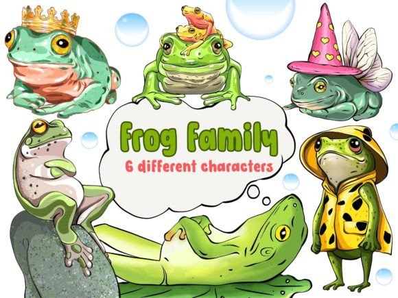 Download Frog Family : Characters - Premium Bundle